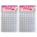 Beauty Town 126 Pcs Beads Jewelry Making Kit DIY Hair Braiding Bracelet Ornaments Crafts Jumbo Round Pony (Clear)
