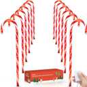 Luditek 24" Christmas Candy Cane Lights Outdoor Pathway - 8 Blinking Modes - Set of 12 Christmas Outdoor Outside Decorations Lights Indoor Holiday Xmas Yard Patio Walkway Garden Decor