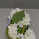 Kimura's Cabin 6Pcs Fake White Hydrangea Flowers Artificial Silk Hydrangeas with Stems Faux Hydrangea Bouquets for Home Wedding Party Table Core Decoration (White, Pack of 6)