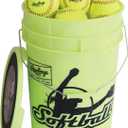 Rawlings | Bucket of 12 Practice Softballs | All Ages | 12" RFPBP12SY | Synthetic Cover
