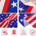 Oudain 162 Pcs American Flag Patriotic Party Supplies Red White and Blue Disposable Plastic Tablecloths Knife Fork Spoon Paper Plates Cups Napkins for 4th of July Independence Day Decor (Classic)