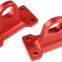 Pair for Land Rover Defender 90 110 Steel Black Red Recovery Loop Trailer Hook Hitches