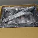 5-Tier Rolling Utility Cart, Kitchen Storage Cart with Wheels, Large Capacity Utility Cart with Wooden Tabletop & Mesh Baskets for Kitchen, Bathroom, Laundry Room (Black)