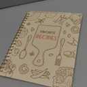 LuBudingJoy Blank Recipe Notebook to Write in Your Own Recipes, Full Page Sprial Hardcover Personal Recipe Organise, Recipe Journal Hold 140 Recipes (Wood Color) (8.5" x 11")