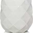 Yankee Candle Langham Collection Scenterpiece Wax Warmer with Auto Timer, White, Multi-Faceted Ceramic, 6-Foot Power Cord