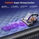 uwant 18Kpa Mattress Vacuum Cleaner 60000RPM Tap Bed Vacuum Set of 1 | 253.7Uv-C Light and Ultrasonic Bed Vacuum, 149℉ Hot Air, HEPA Filter, Metal Roller Mattress Vacuum for Sofa, Couch