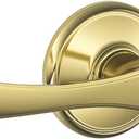 Schlage F10 VLA 605 16-080 10-027 134 N N SL Avila Hall and Closet Lever, Bright Brass