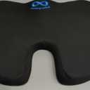 Everlasting Comfort Doctor Recommended Memory Foam Seat Cushion for Office Chairs & Car - Ergonomic Office Desk Accessories - Cushions for Tailbone Pain Relief, Sciatica & Back Support Pillow (Large, 01. Black)