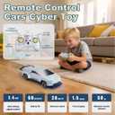 Remote Control CarAll Terrain 2.4GHz RC Truck for 3-12 Year Old Boys, Electric Vehicle RC Car with LED Lights for Kids, Birthday Gifts for Kids (Silver)