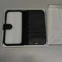 TUCCH Compatible with iPhone 16 Wallet Case, RFID Blocking 4 Card Holder Kickstand [Shockproof TPU Interior Shell], PU Leather Magnetic Closure Protective Flip Phone Cover, Black