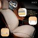 IVICY Faux Linen Front Car Seat Cover Durable, Non-Slip Seat Protector for Cars 1 Unit, Light Beige