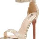 IDIFU Women's Stiletto High Heel Sandals Platform Open Toe Ankle Strap Dress Shoes for Women Bride Ladies in Wedding Bridal Party Homecoming Size 8