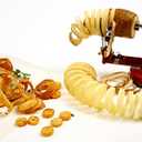 Norpro Apple Master-Apple, Potato, Parer, Slicer & Corer with Vacuum Base, Red frame