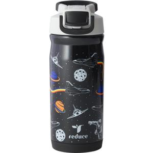 Reduce Hydrate Pro Kids 14oz Stainless Steel Insulated Water Bottle w/Straw  Spill Proof Tumbler for Kids  30 Hour Cold Retention  Dishwasher Safe Leak-Proof Design - Galaxy