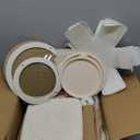 KIKCOIN Ceramic Cookware Set Non Stick Pots and Pans Set with Detachable Handle - 25 Pack Stackable Cooking Set for RV Kitchen - Induction Ready - Dishwasher and Oven Safe (Cream)