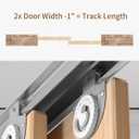 Bypass Sliding Door Hardware 60", Bypass Wardrobe Closet Door Track Set, Smoothly and Quietly, for 2 Door System, XC47-60"