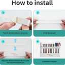 4 x Straw Holder for Cabinet Reusable Straw Organizer for Cupboard Tumbler Straw Storage Container for Counter Straw Dispenser for Kitchen Counters and Cupboards