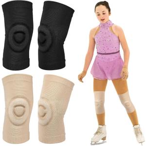 Shappy 2 Pair Figure Ice Skating Knee Pads Gel Dance Knee Pads Cushion and Support Breathable Material for Dancing Skating Women Girl Men M
