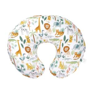 Boppy Original Nursing Pillow, Colorful Wildlife, Ergonomic Nursing Essentials for Bottle and Breastfeeding, Firm Fiber Fill, with Removable Pillow Cover, Machine Washable