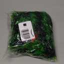 16.4 Ft Christmas Tinsel Garland, 1 Pack Dark Green Tip Metallic Garland with 50 Warm LED Lights, Artificial Xmas Garland for Indoor Outdoor Christmas Tree Decoration, Holiday Party Supplies