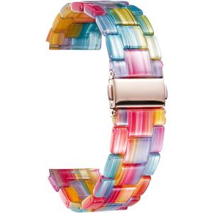 BINLUN Resin Watch Bands Replacement Watch Straps for Men Women 14 Colors Watchbands Lightweight 14mm Wrist Bands Fashion Skin-Friendly Smart Watch Bracelets