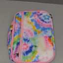 Bluboon Toiletry Bag Travel Makeup Bag Portable Cosmetic Bag Organizer for Women and Girls (Tie Dye Blue)