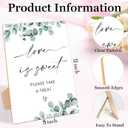 Love is Sweet Sign, Greenery Wedding Ceremony Sign, Pack of 1 Wooden Tabletop Sign with Stand, Wedding Supplies, Engagement and Reception Wedding Decorations - LD25