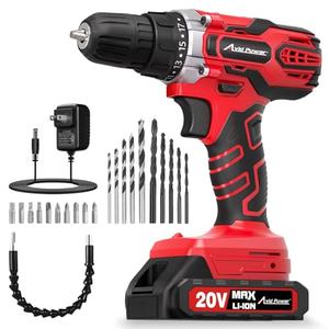 AVID POWER 20V MAX Power Drill Kit, Cordless Drill Set with Battery and Charger, 2 Variable Speed, 3/8-Inch Keyless Chuck, 19 Position and 22pcs Bits