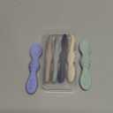 Elk and Friends Silicone Baby Spoons | Travel Case Included | First Stage Infant Toddler Spoon | Baby Led Weaning Stage | Dishwasher Safe (Navy/Sage/MistyBlue/Ivory/Tan/Gray)