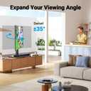PERLESMITH Swivel Universal TV Stand Mount for 32-86 Inch LCD OLED Flat/Curved Screen TVs up to 99lbs-Height Adjustable Table Top TV Stand/Base with Tempered Glass Base&Wire Management,VESA 600x400mm