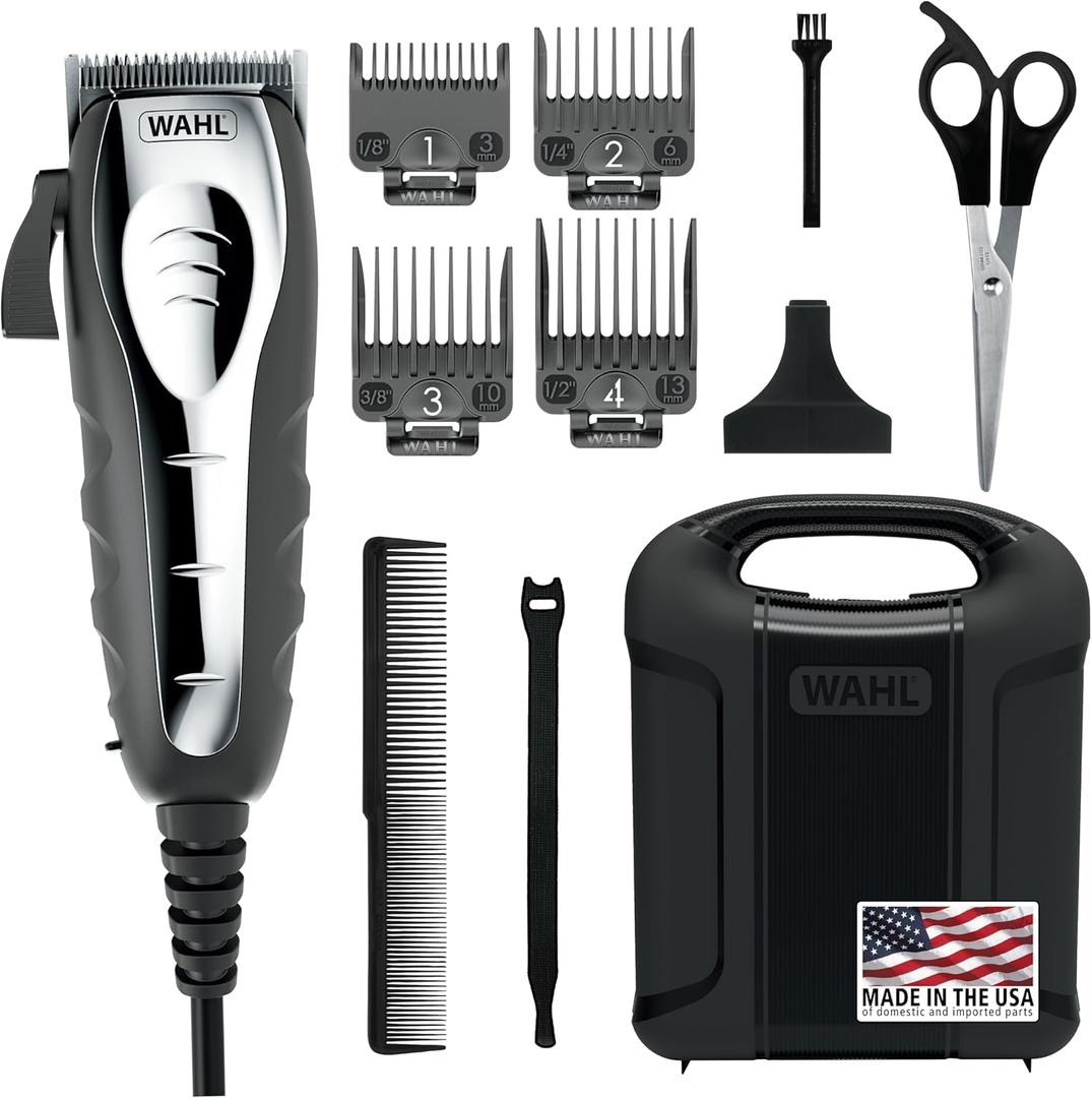 Wahl USA Quiet Pro Corded Dog Clippers for Grooming - Heavy Duty Compact Electric Dog Grooming Kit Hair Clippers for Dogs Cats Pets- Model 9181
