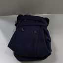 chouyatou Women's Winter Double Breasted Wool Coat Business Casual Long Winter Pea Coat with Belt (XX-Large, Navy Blue)