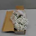 30 Pcs White Artificial Baby's Breath Flowers, Lifelike Rubber Fake Gypsophila Bouquets, 8.26" Short Stems with 1350 Blooms for Wedding Centerpieces, DIY Floral Arrangements & Home Decor