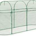 BPS Crop Cages for Garden Plant, 10x3x5 Ft Plant Netting Protection Tent with Zippered Door for Plants, Raised Garden Bed Cover with Frame for Vegetables, Fruits and Flowers, 10'x3.3'x5'