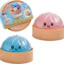2 Pack Colorful Dumpling Squishies with Box,Glitter Mystery Squishys Dumplings Stress Relief Balls Fidget Sensory Toy,Bao Bun with Food Steamer Stretchy Desk Squeeze Toys