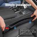 Car Seat Gap Filler Organizer 2 Pack with Sunglass Bag, Car Accessories Seat Gap Filler Organizer for Automotive, Car Organizer Suitable for SUV,Trunk and Sedan, Interior Accessories(Black)