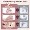 Momcozy Original Nursing Pillow for Breastfeeding-Innovative Safety Guard - Wider Feeding Pillows for More Support for Mom & Baby- Easier Nursing & Hand Free- Fit for All, Removable Cotton Cover
