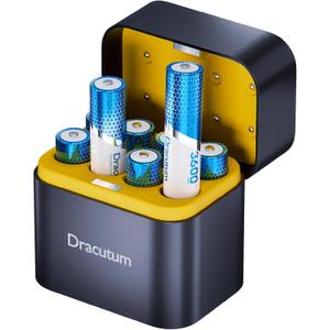 AA Rechargeable Batteries Lithium 8 Pack with Charger - 1.5V 3600mWh High Capacity Rechargeable AA Batteries, 2000 Cycles Long-Lasting Li-ion Doubel A Batteries for Blink Outdoor Camera
