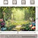 Fabric 7x5ft Enchanted Forest Photography Backdrop Fairy Garden Background Kids Girl Magic Wonderland Party Decoration Spring Photo Booth Props