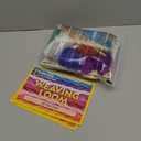 NATIONAL GEOGRAPHIC Wooden Arts and Crafts Loom Weaving Kit - Yarn and 3 Fun Designs for Easy Weaving, Child Weaving Set with Loom