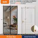 Magnetic Screen Door,Self Sealing Magnets, Easy Install Screen Doors with Magnets,Pet & Kid Friendly- Fits Doors up to36 x 78 Inches