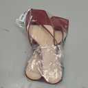 Goderci Kitten Flip Flop Thong Low Heels for Women Square Open Toe Slip On Heeled Sandals (Red,8.5)