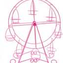 Zoie + Chloe Ferris Wheel Cupcake Stand - Decorative Cupcake Holder for Parties - Spinning Display for Serving Pastry, Treats & Desserts - Easy-to-Clean, Fits 8 Small Cupcakes - 14x4x17, Rose Pink