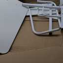 Overbed Desk with Wheels, Adjustable Height Over The Bed Table, King Queen Mobile Over Bed Desk, Overbed Table with Tiltable Tabletop for Laptop and Bedroom Work (White, 47 * 16IN Tiltable)