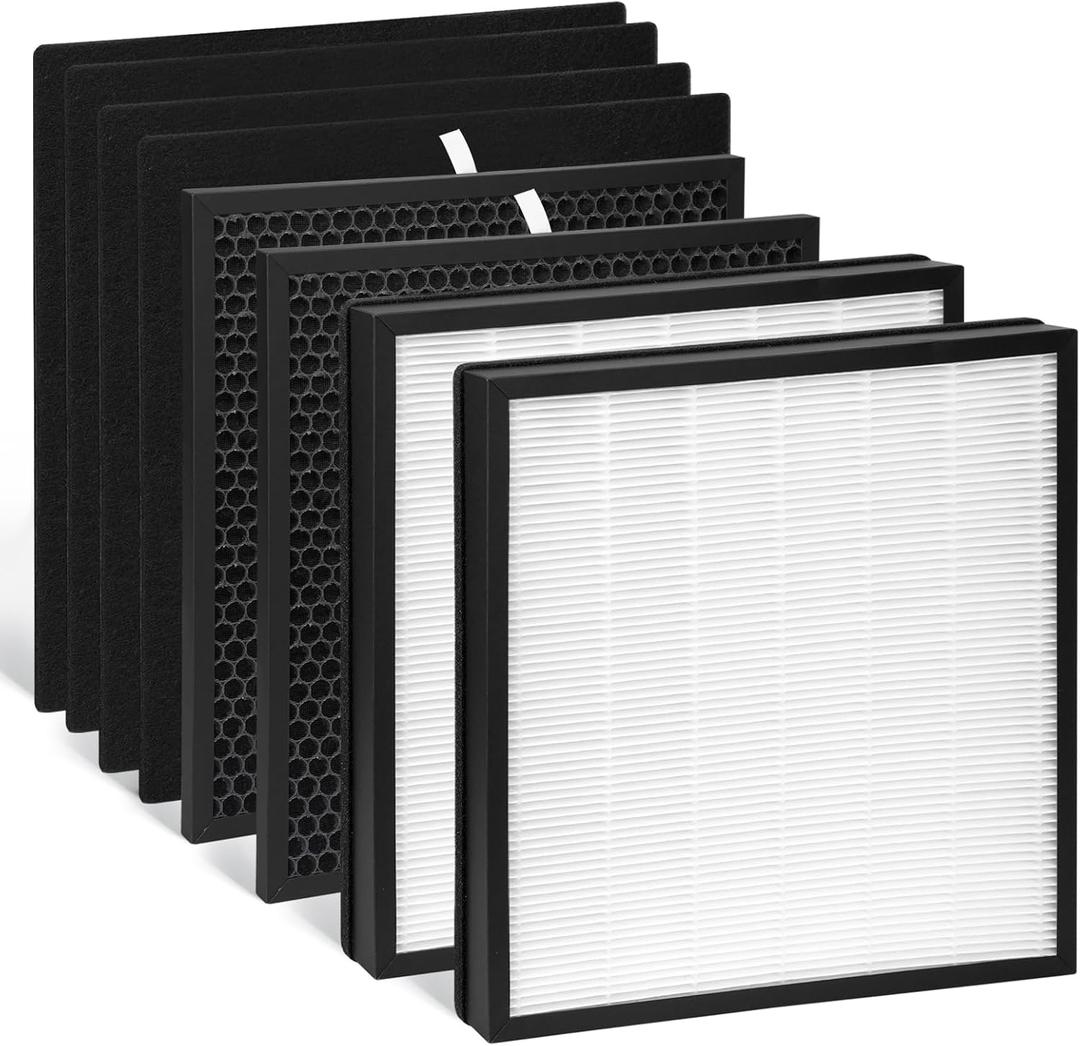 2-Pack AM3 Replacement Filter Compatible with Fellowes Aeramax Pro AM3AM4AM3SAM4S Air Purifiers Filter Includes 4 Carbon Fiber Pre-Filters, 2 HEPA Filters, and 2 Activated Carbon Filter (2)