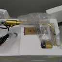 Upgraded Dimmable Gold Floor Lamp for Living Room with Clear Glass Lampshade, Glass Modern Floor Lamp with 900LM Edison Bulb Included, Standing Tall Lamp for Bedroom, Office, Reading Room, Corner