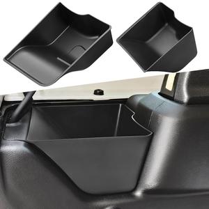 YOCTM Trunk Organizers Tray for 2024 2025 Jeep Wrangler JL JLU 4xe Sports Rubicon Tailgate Rear Cargo Side Storage Box Black Interior Accessories 2-PACK