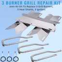 Grill Parts Kit for Jenn-Air 720-0336 720-0511 720-0337 730-0337, Members Mark 720-0586A Gas Grill Burners, Heat Plates Tent Shield Burner Cover, Igniters