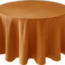 Biscaynebay Textured Fabric Round Tablecloths 70", Bronze Water Resistant Spill Proof Table Cloth Circle Folding Table Covers for Kitchen, Dining, Wedding, Parties Machine Washable