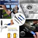 4PS Tub Drain Remover Wrench Removal Tool,Black 10" Adjustable Plumbers Wrench,Adjustable Pin Spanner for Angle Grinder Machine,Faucet Wrench